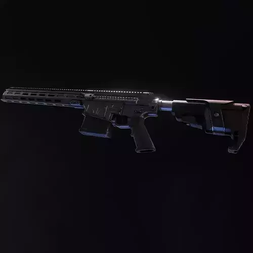 CROM CR-7 500 Blackout Low-poly 3D model 2