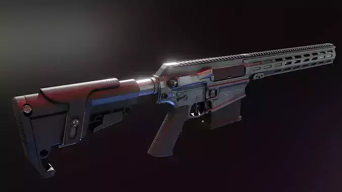 CROM CR-7 500 Blackout Low-poly 3D model 5