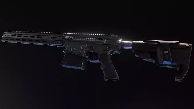 CROM CR-7 500 Blackout Low-poly 3D model 7