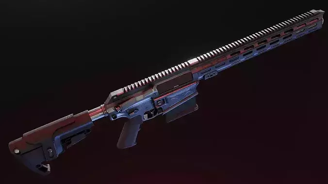 CROM CR-7 500 Blackout Low-poly 3D model 6