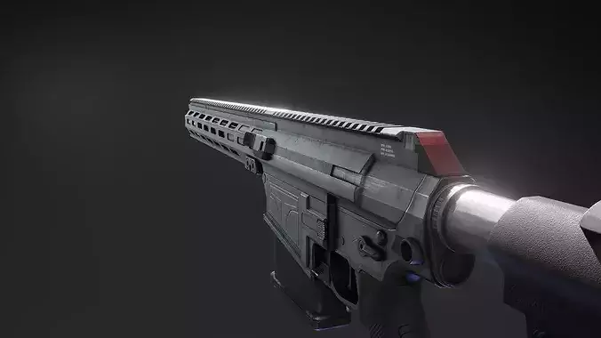 CROM CR-7 500 Blackout Low-poly 3D model 4