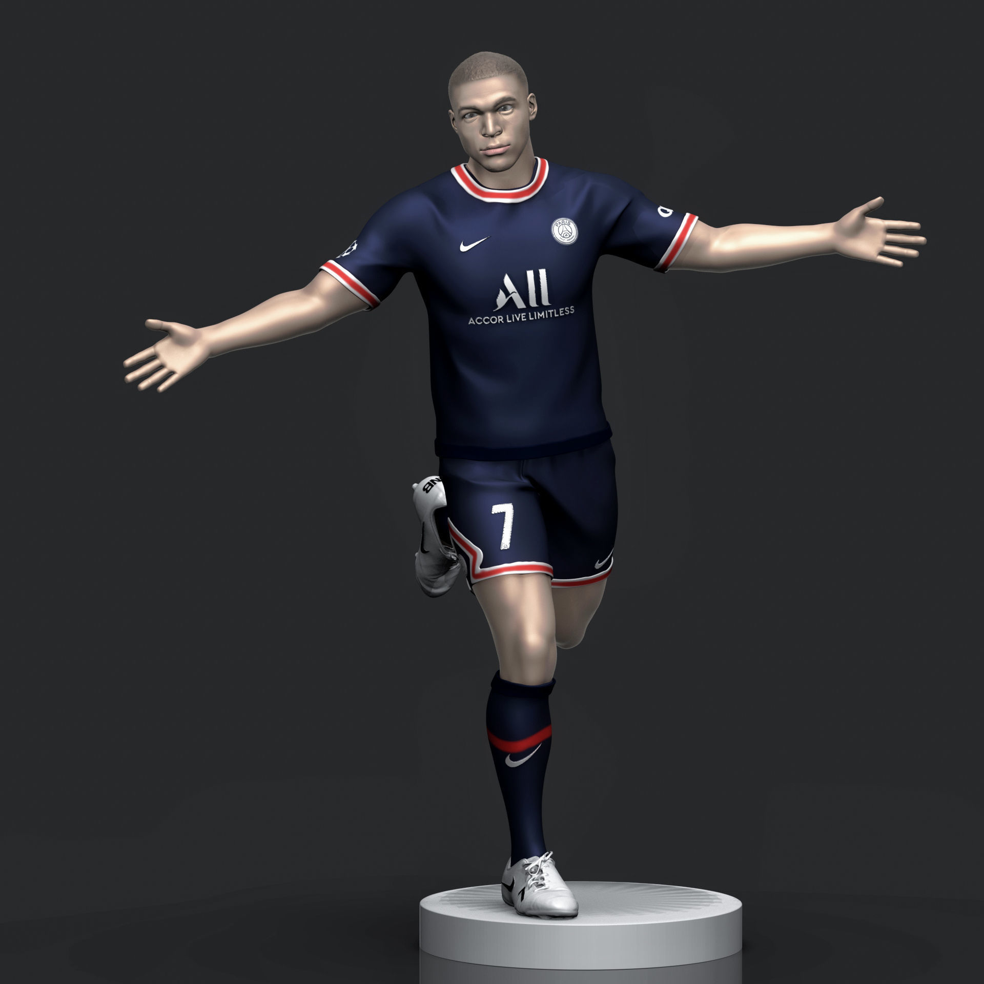 Kylian Mbappe 3D Printable 2 3D print model_5