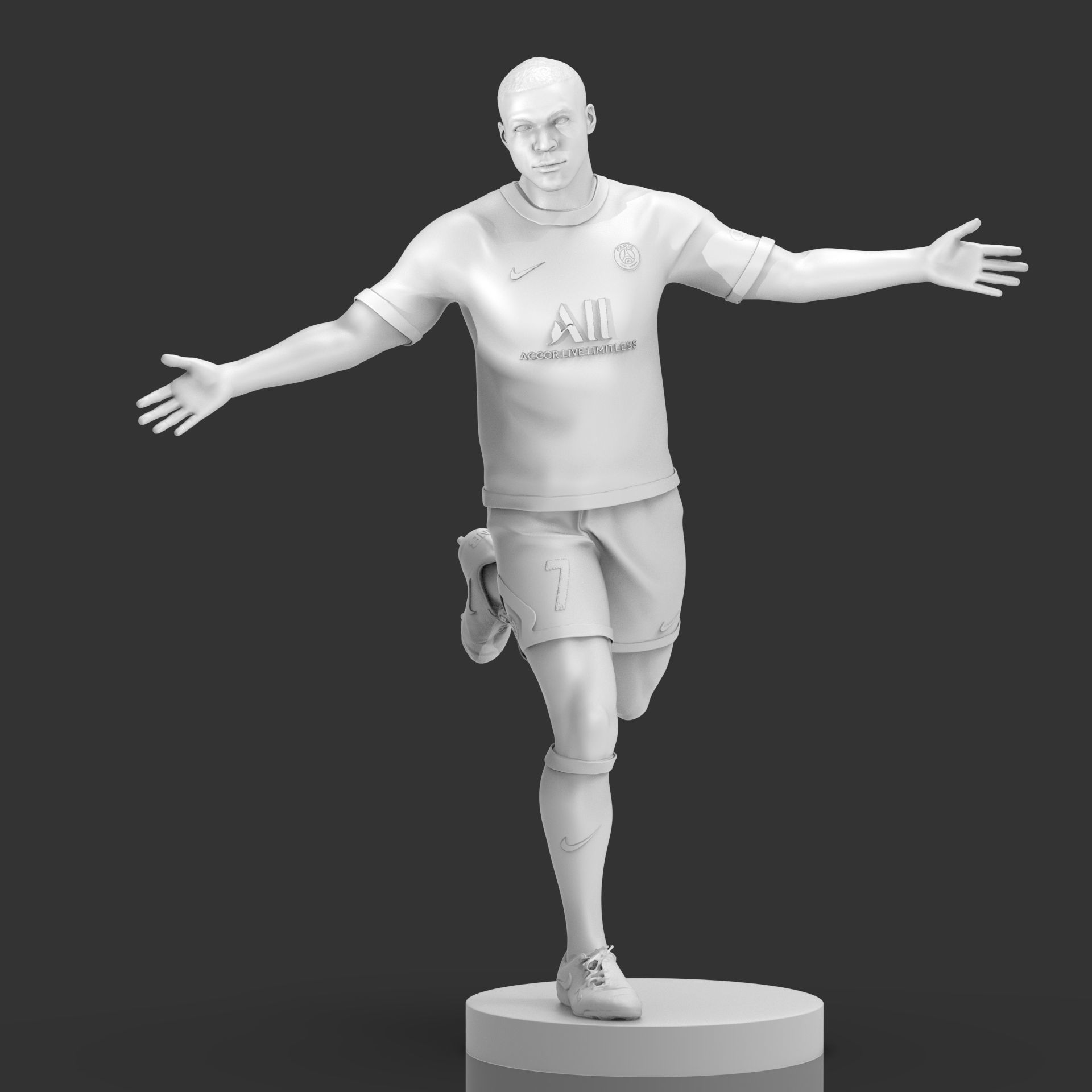 Kylian Mbappe 3D Printable 2 3D print model_16