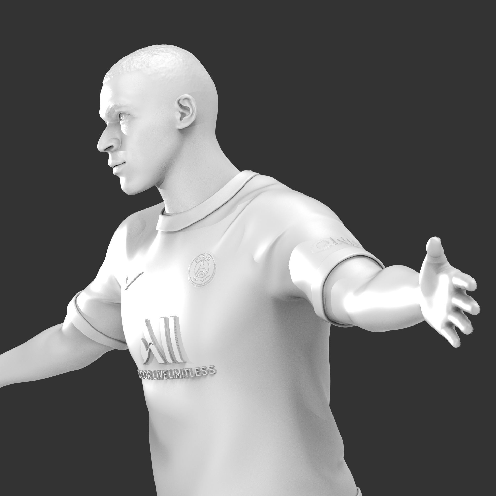 Kylian Mbappe 3D Printable 2 3D print model_22