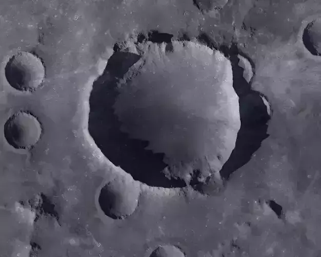 Moon crater Terrain 3D model