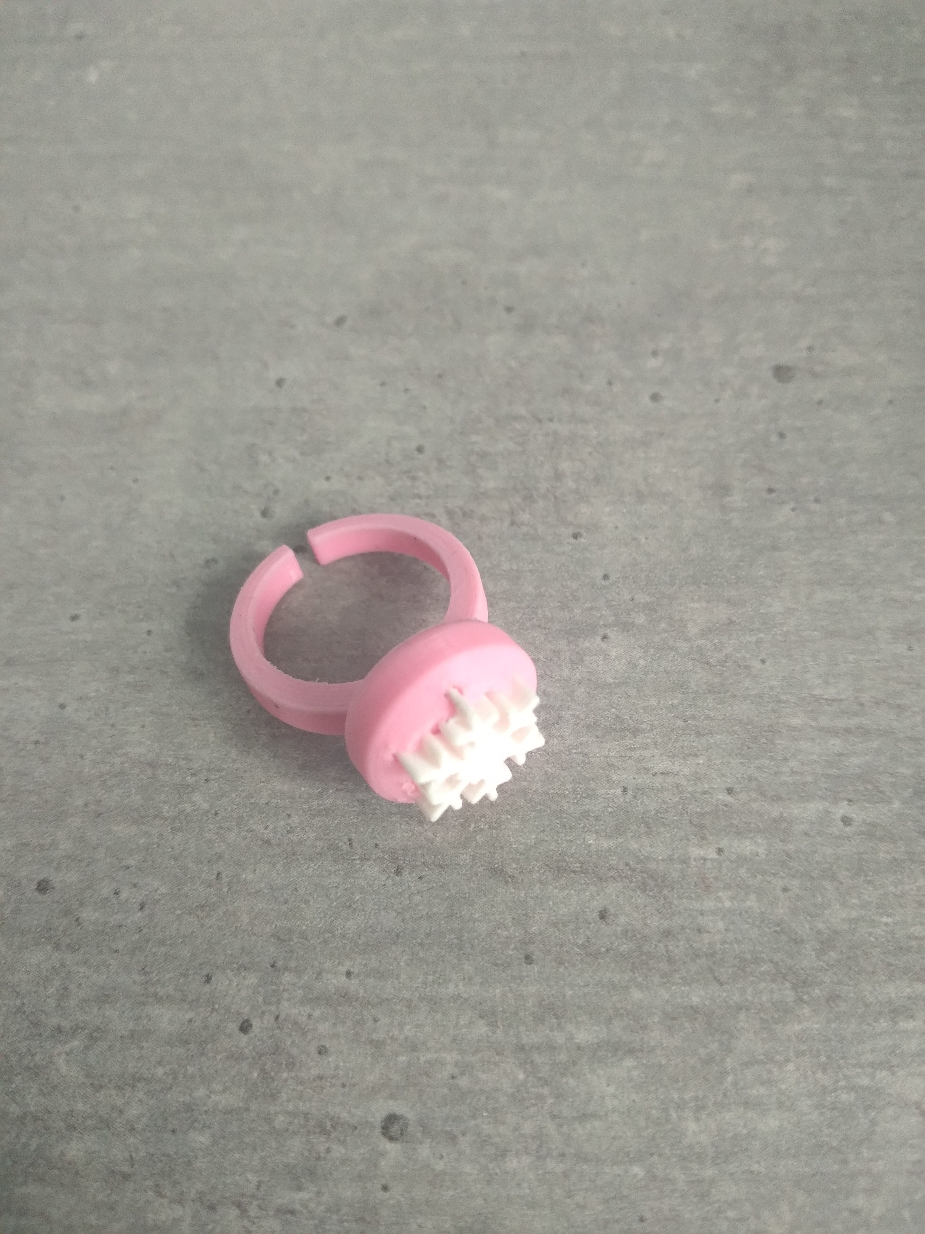 Snowflake ring 3D print model_4