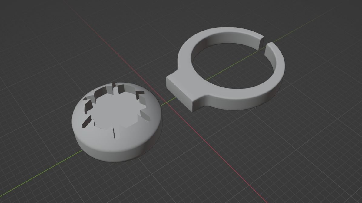 Snowflake ring 3D print model_1
