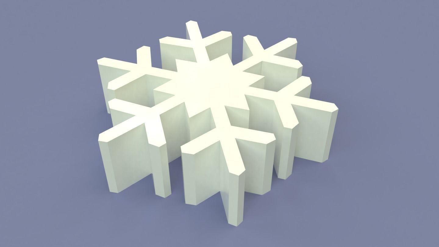 Snowflake ring 3D print model_3
