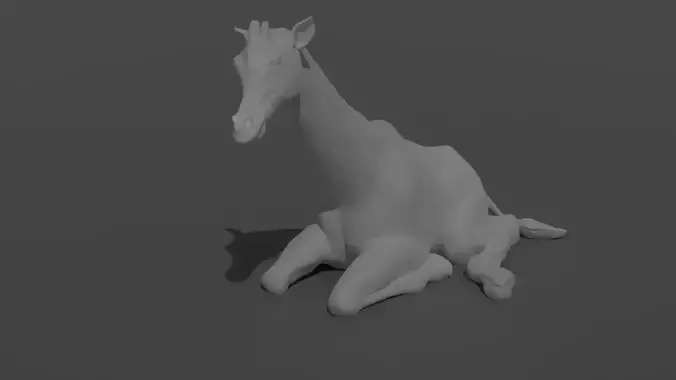 Baby giraffe 3D print model