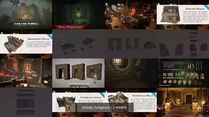 Deadly Dungeons 3D Model Collection