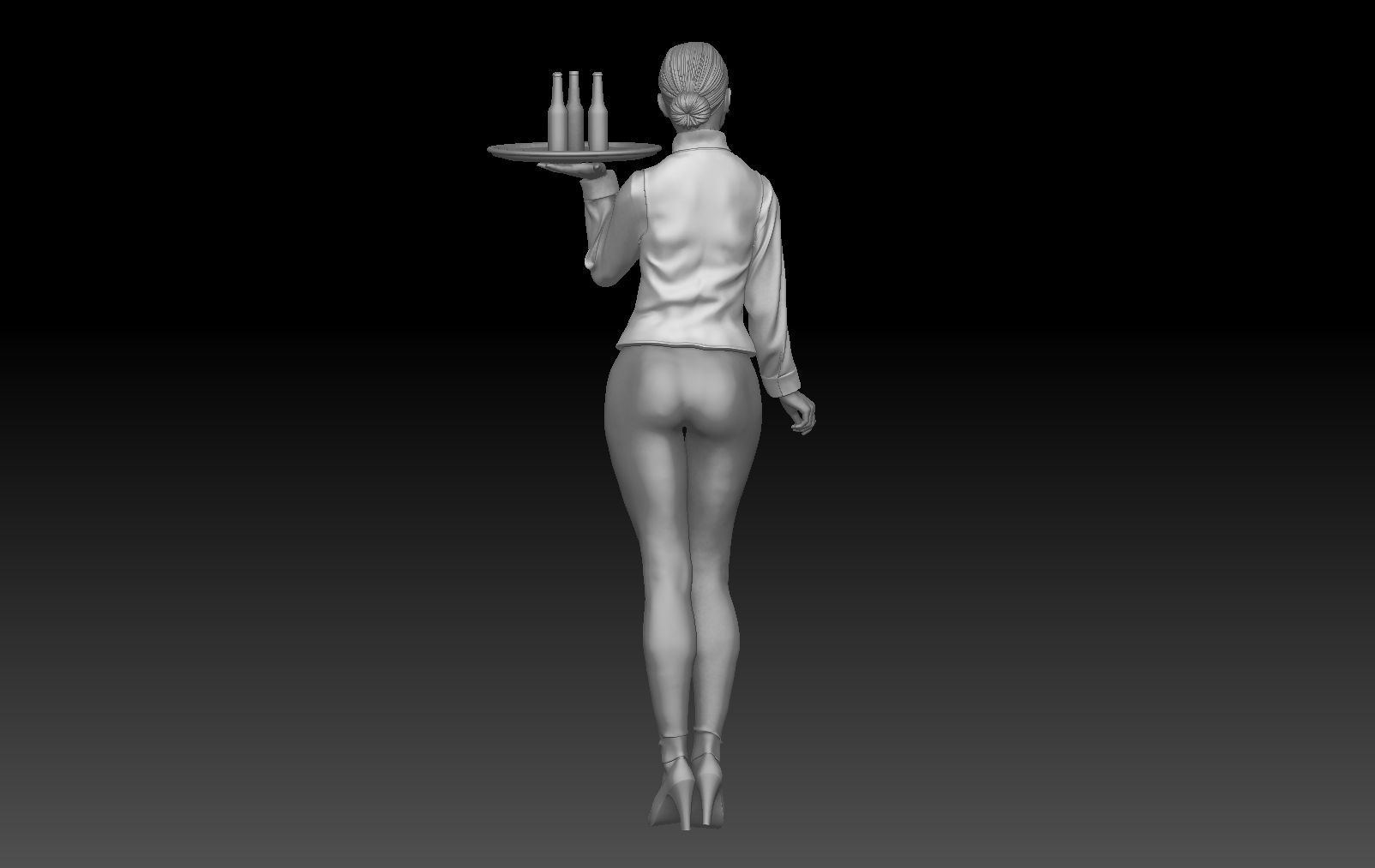 BAR TENDER GIRL 2 3D print model_2