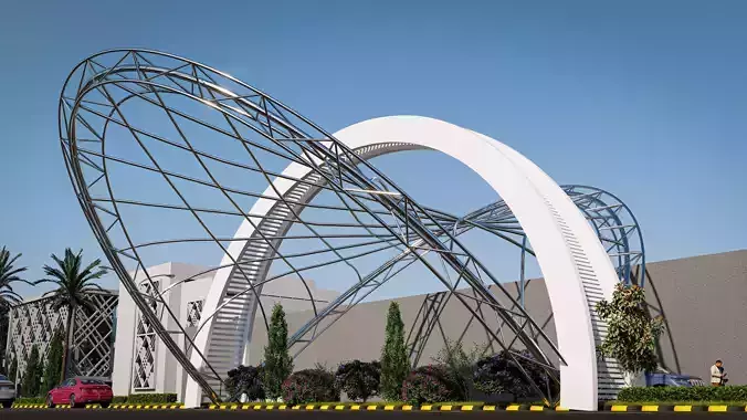 Entrance Steel Gate Only Model