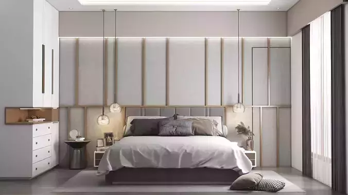 3D Interior Scenes File 3dsmax Model Bedroom By BHE 003