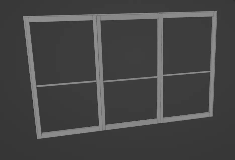 Triple Window Free 3D model_0