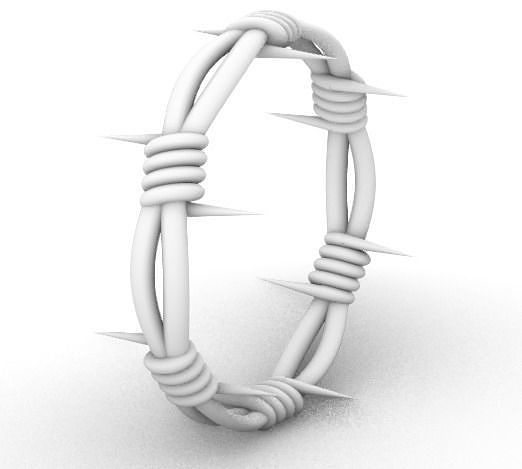 BARBED WIRE RING Free 3D print model
