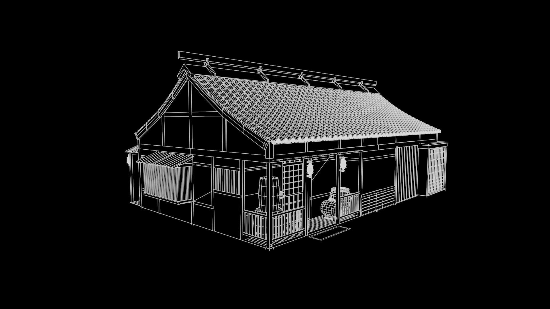 Japanese Realistic Building 3D model_26
