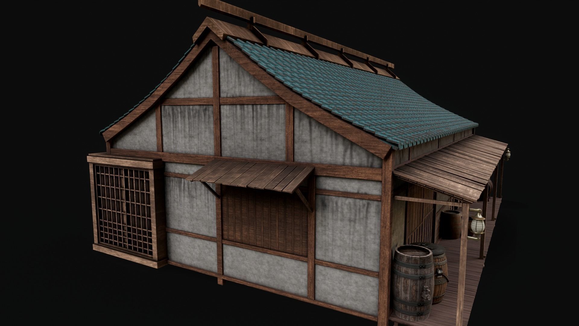 Japanese Realistic Building 3D model_6