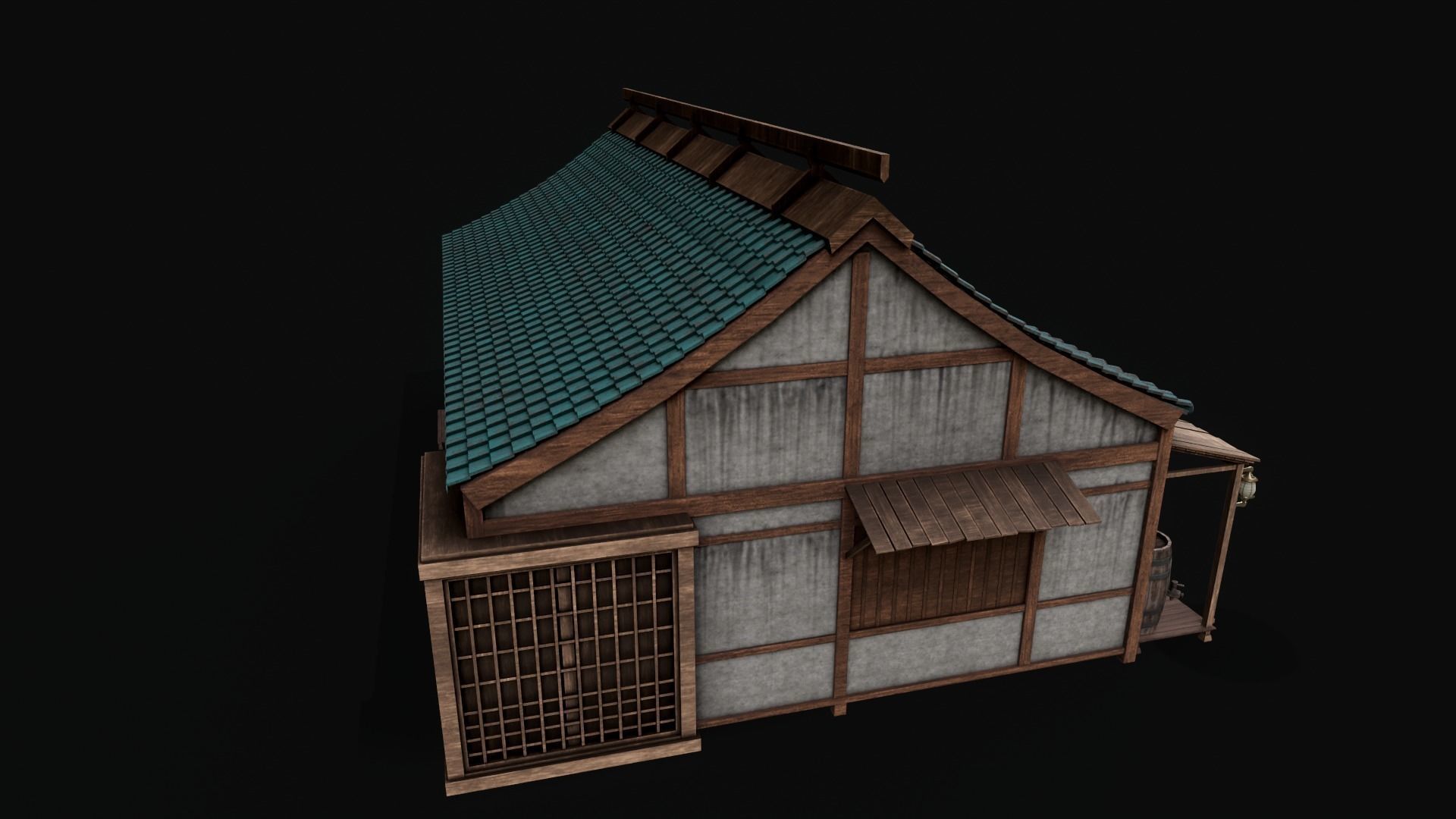 Japanese Realistic Building 3D model_11