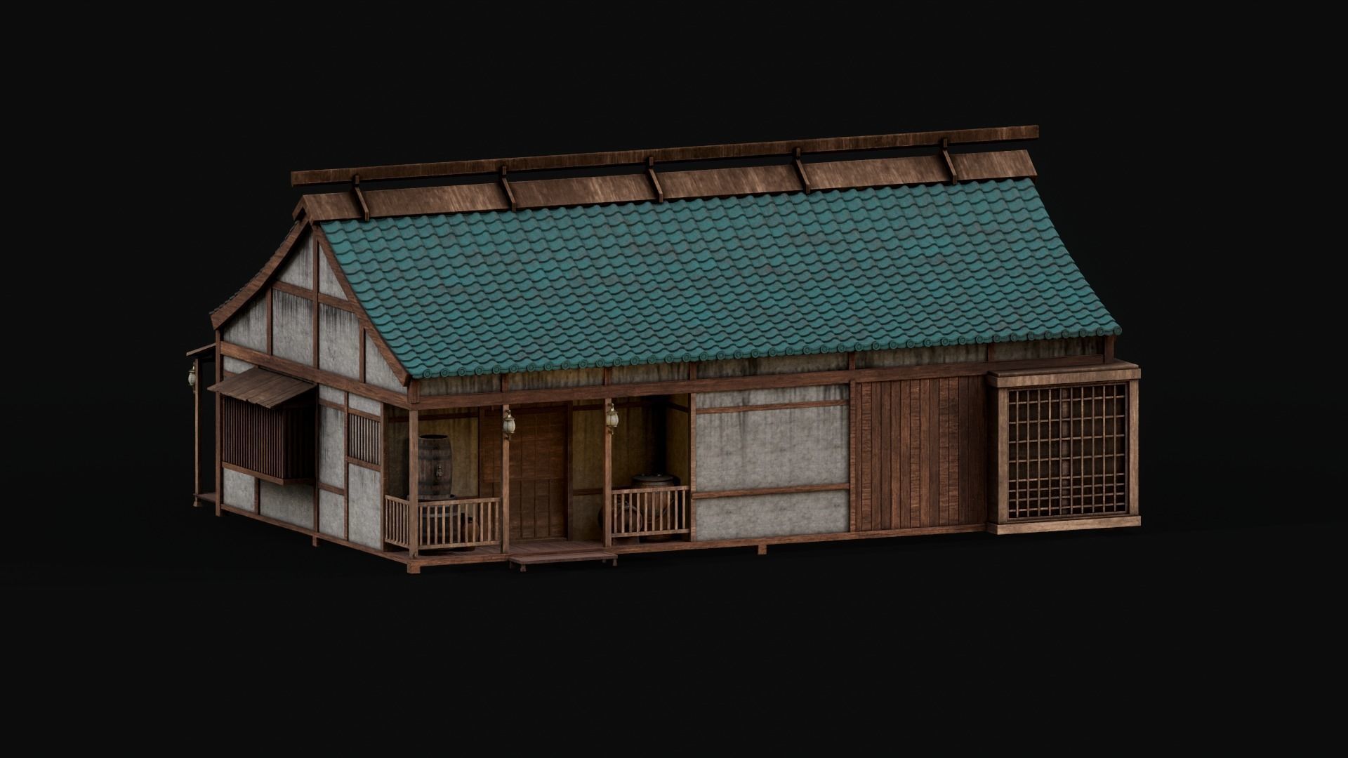 Japanese Realistic Building 3D model_21