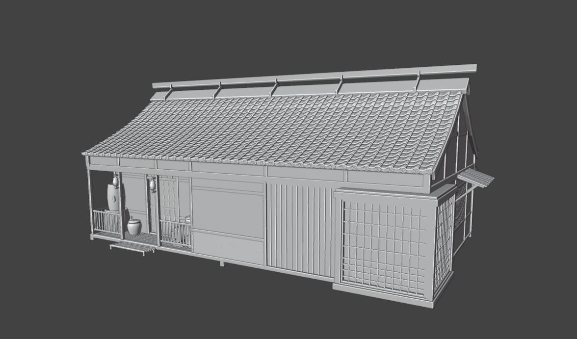 Japanese Realistic Building 3D model_30