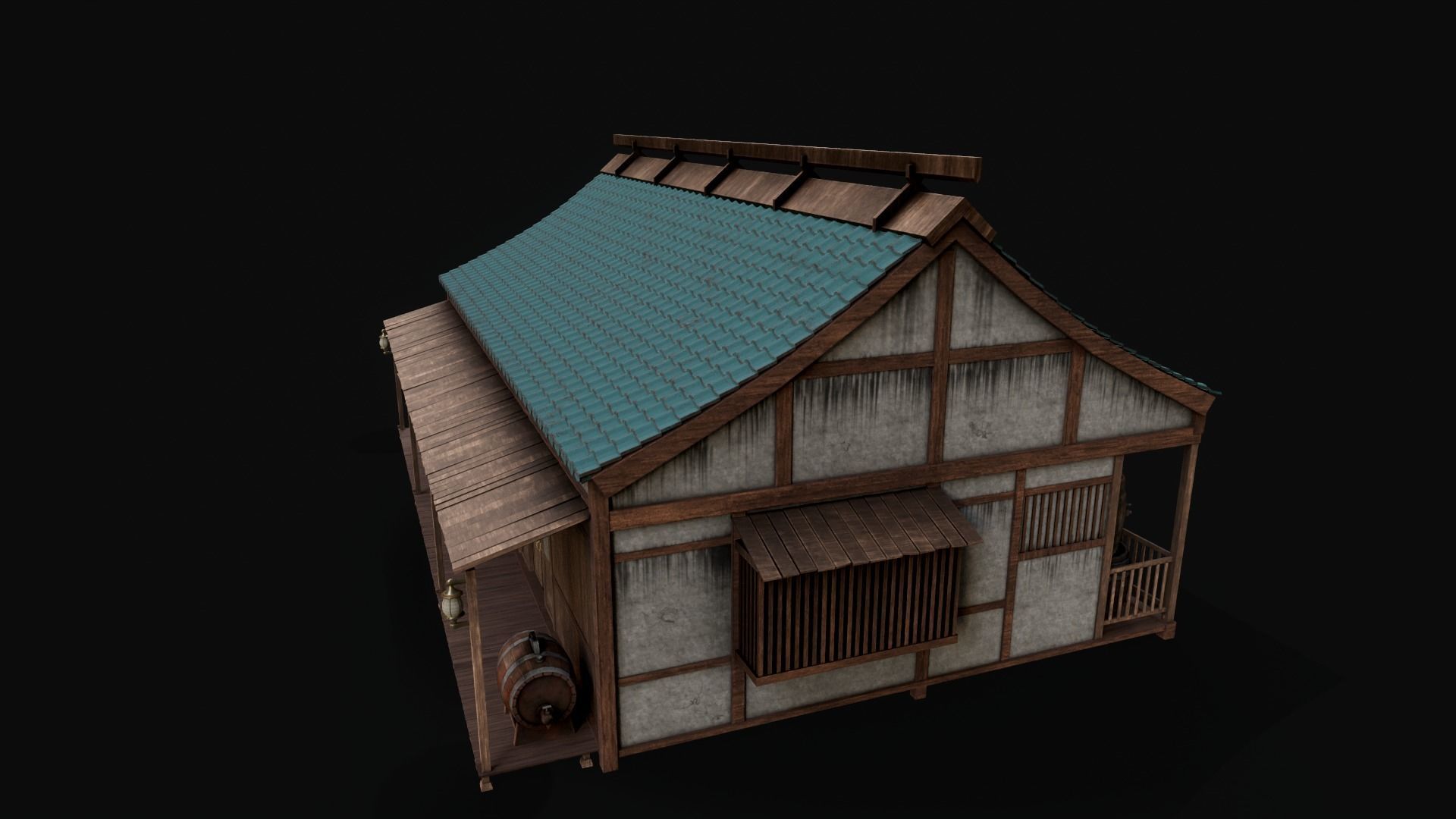 Japanese Realistic Building 3D model_9