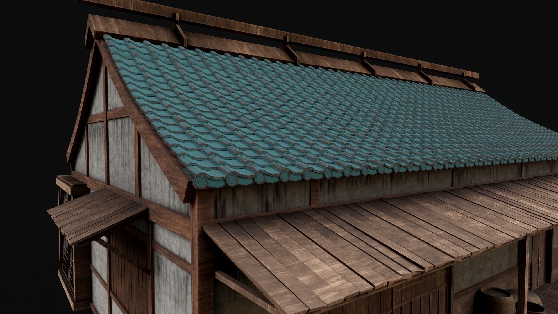 Japanese Realistic Building 3D model_7