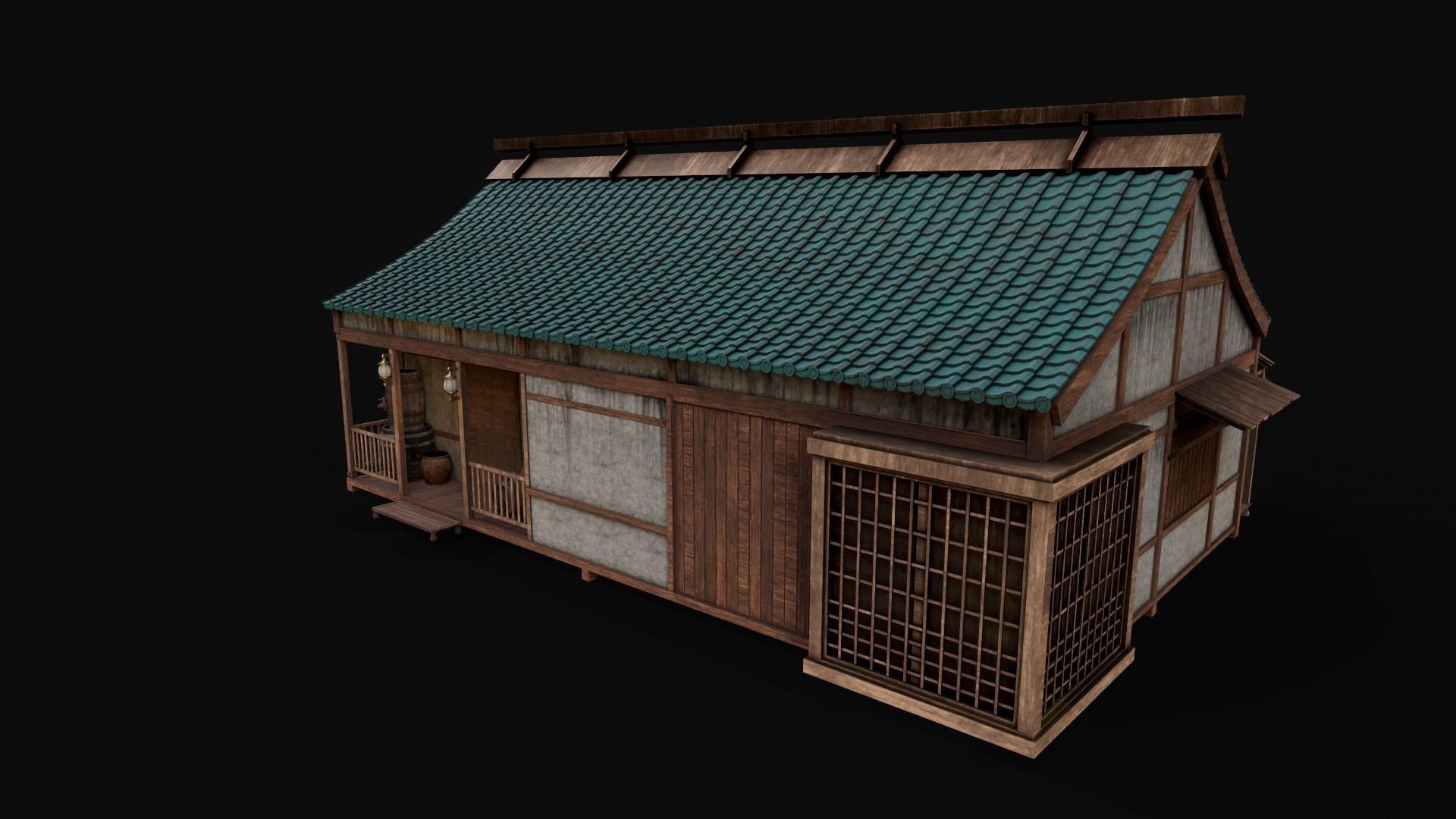 Japanese Realistic Building 3D model_16