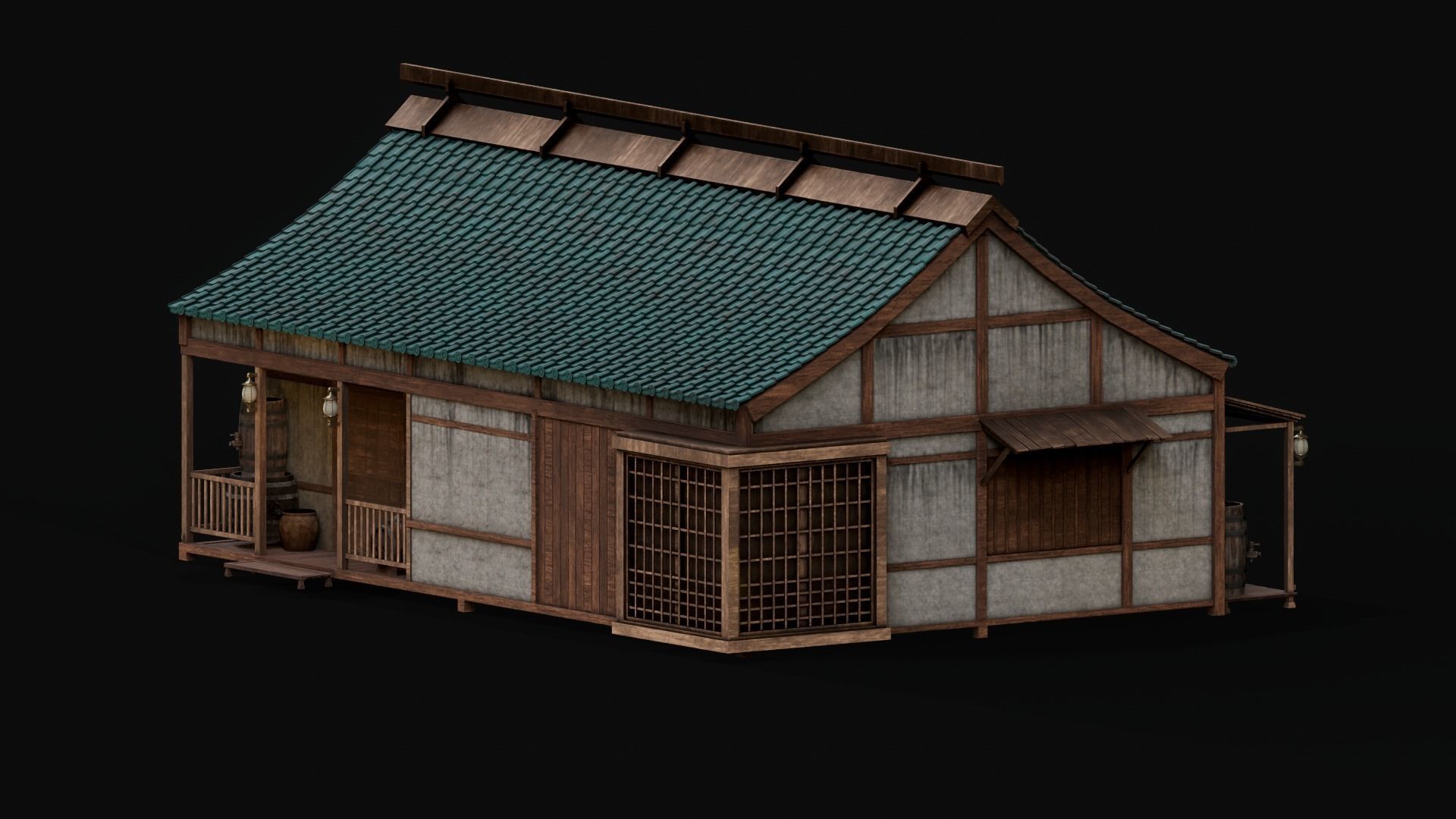 Japanese Realistic Building 3D model_23