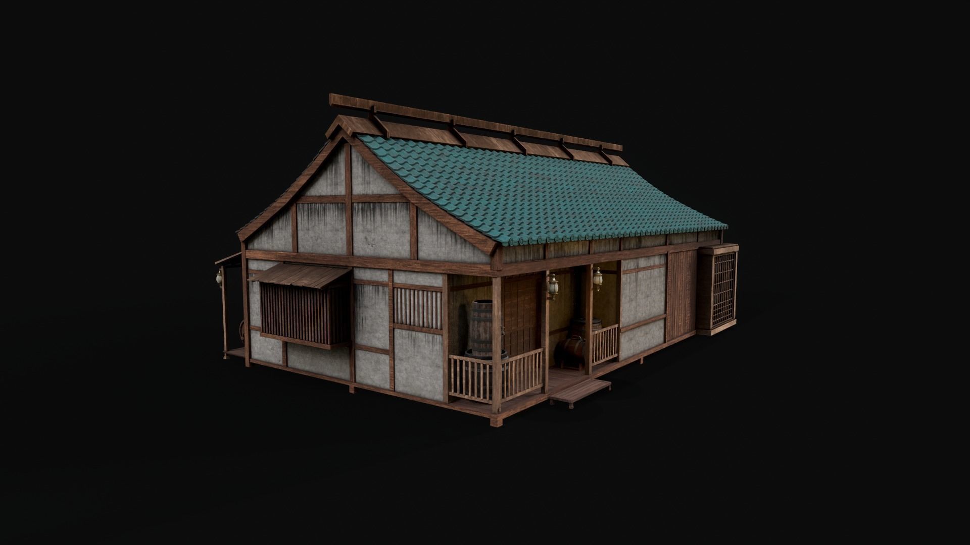 Japanese Realistic Building 3D model_15