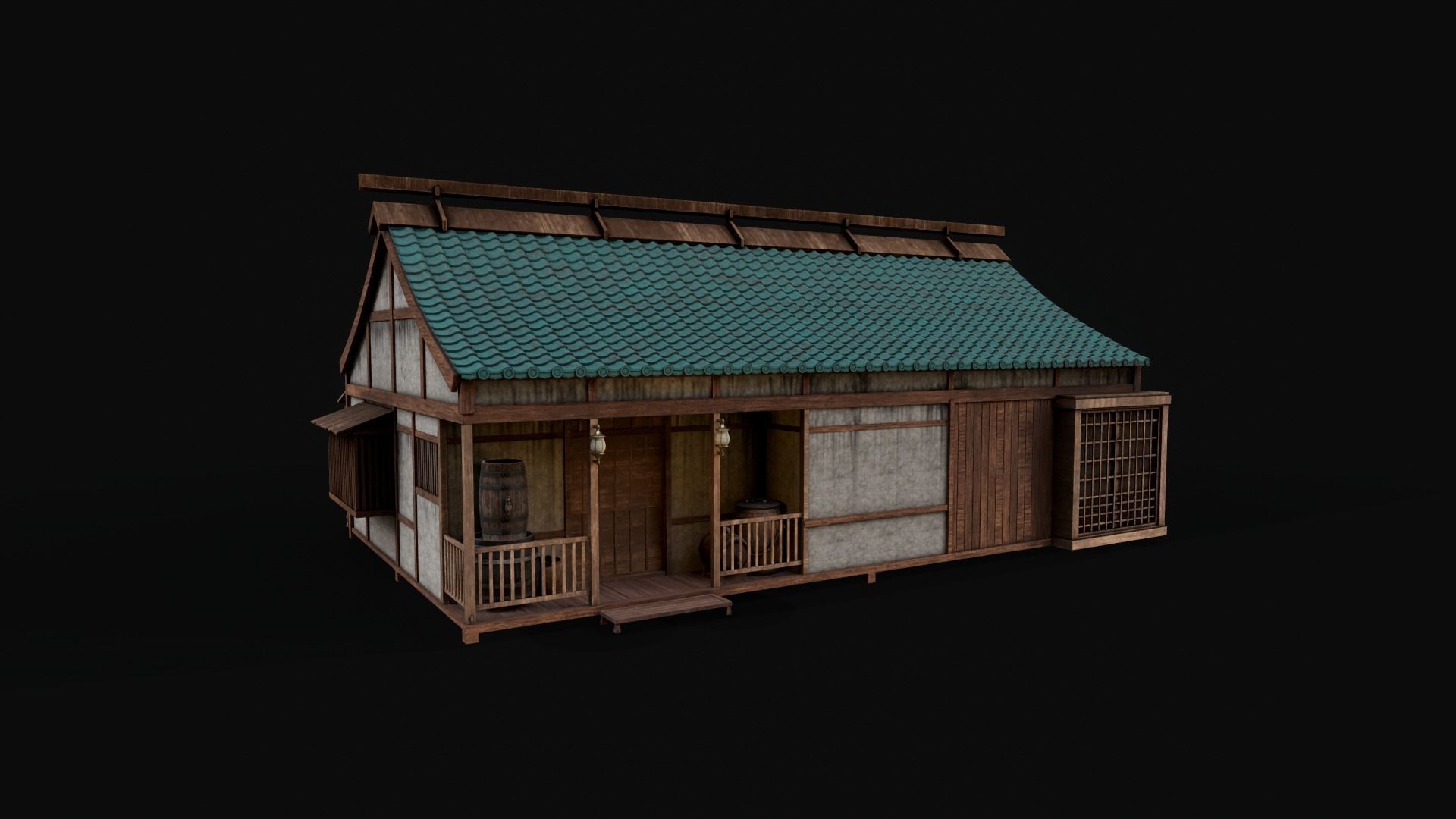 Japanese Realistic Building 3D model_14
