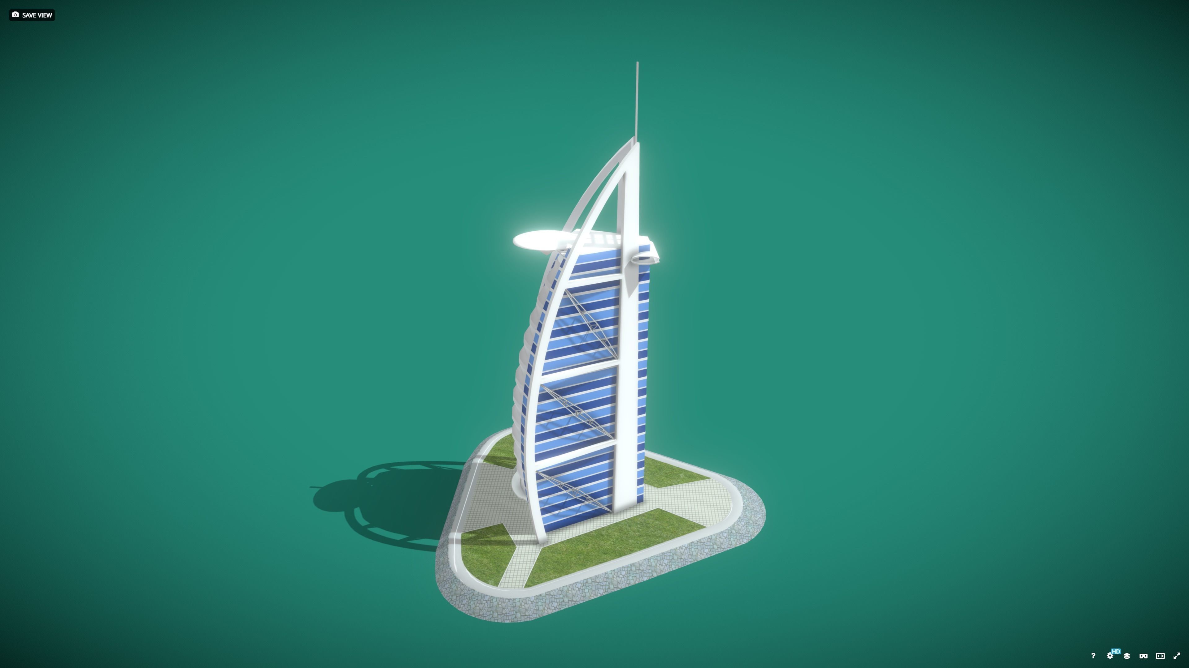 World Famous Buildings  Low-poly 3D model_24