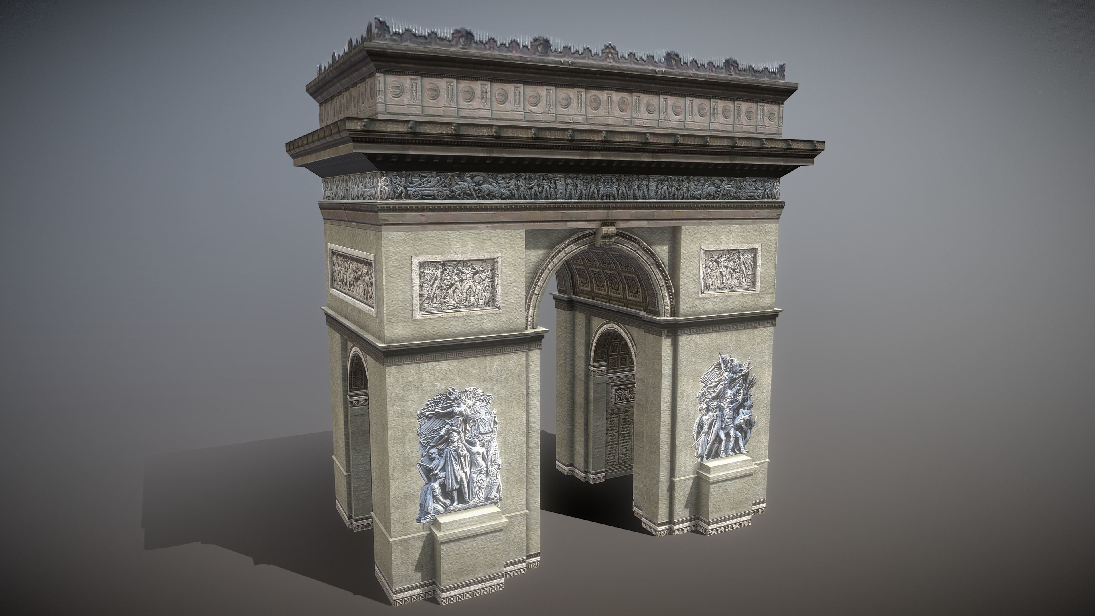 World Famous Buildings  Low-poly 3D model_8