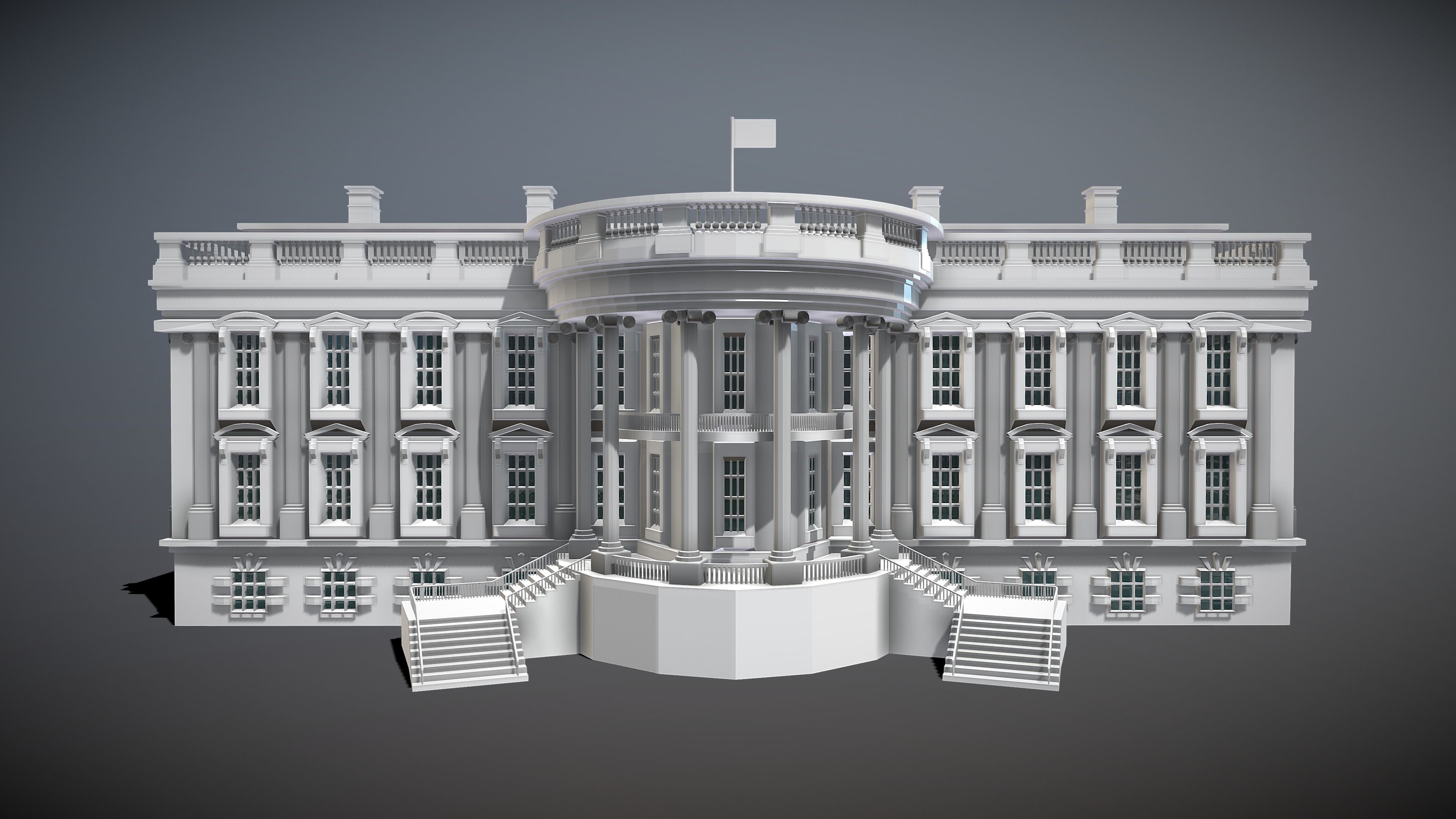 World Famous Buildings  Low-poly 3D model_5