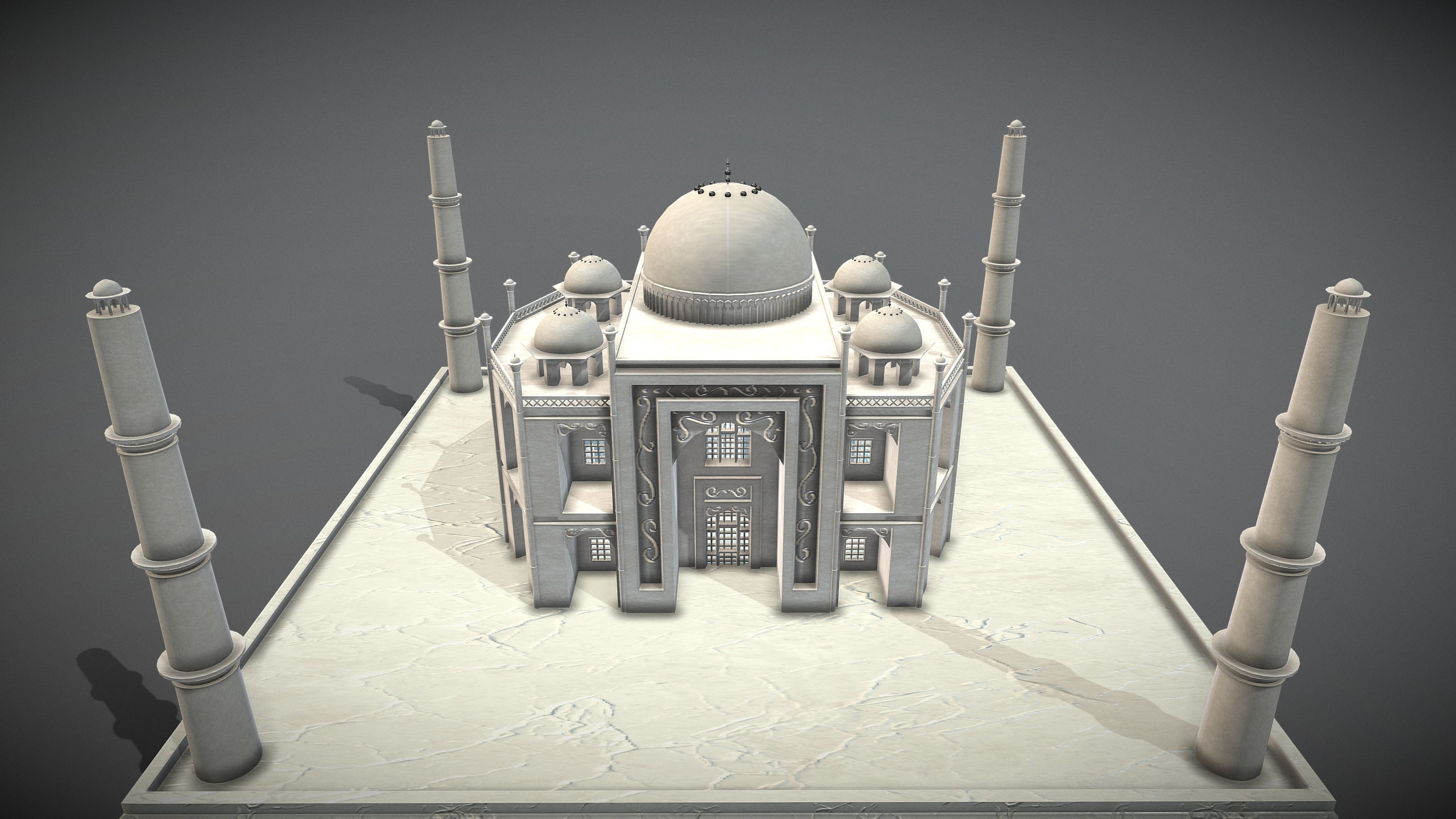 World Famous Buildings  Low-poly 3D model_25