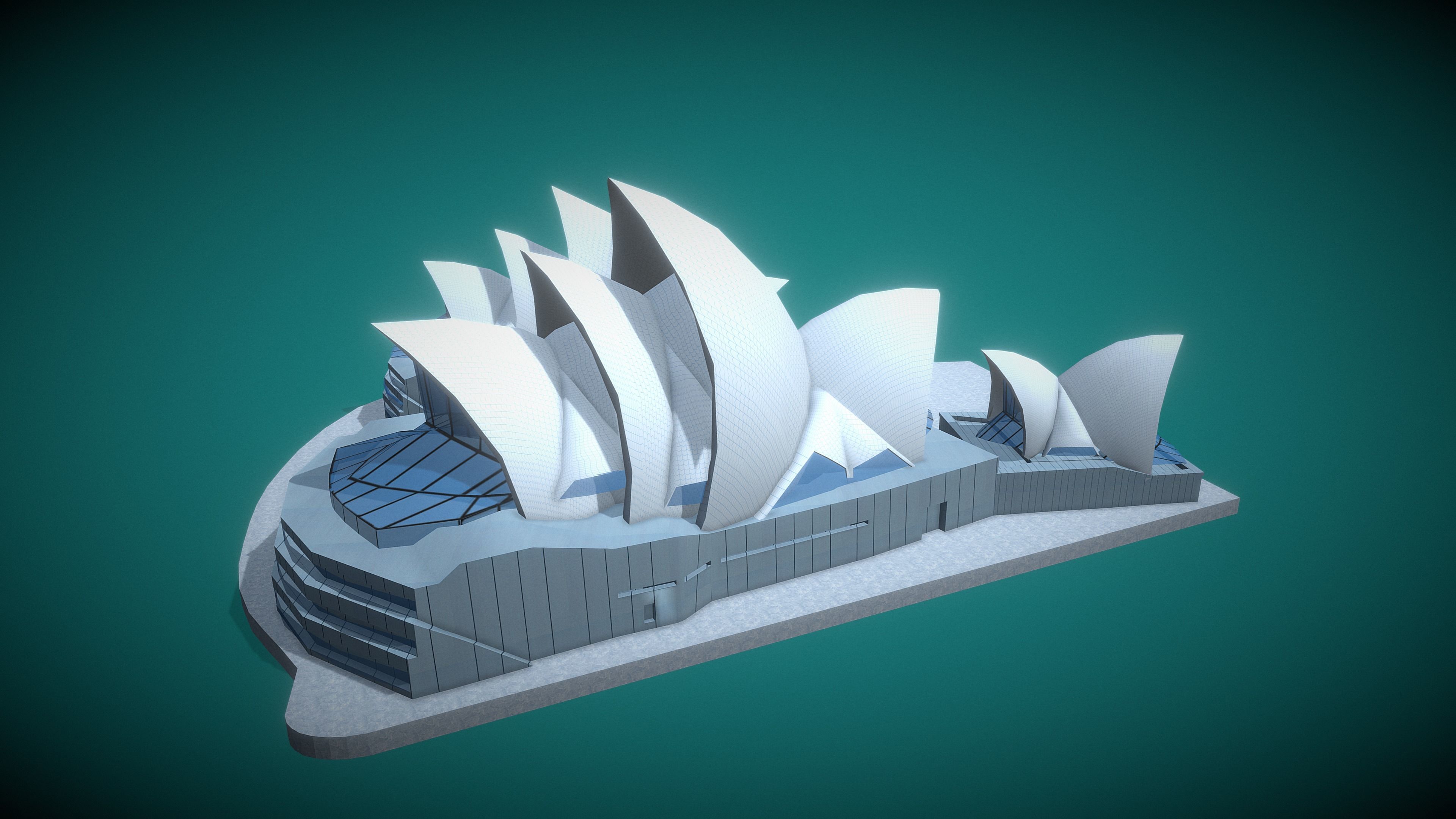 World Famous Buildings  Low-poly 3D model_3