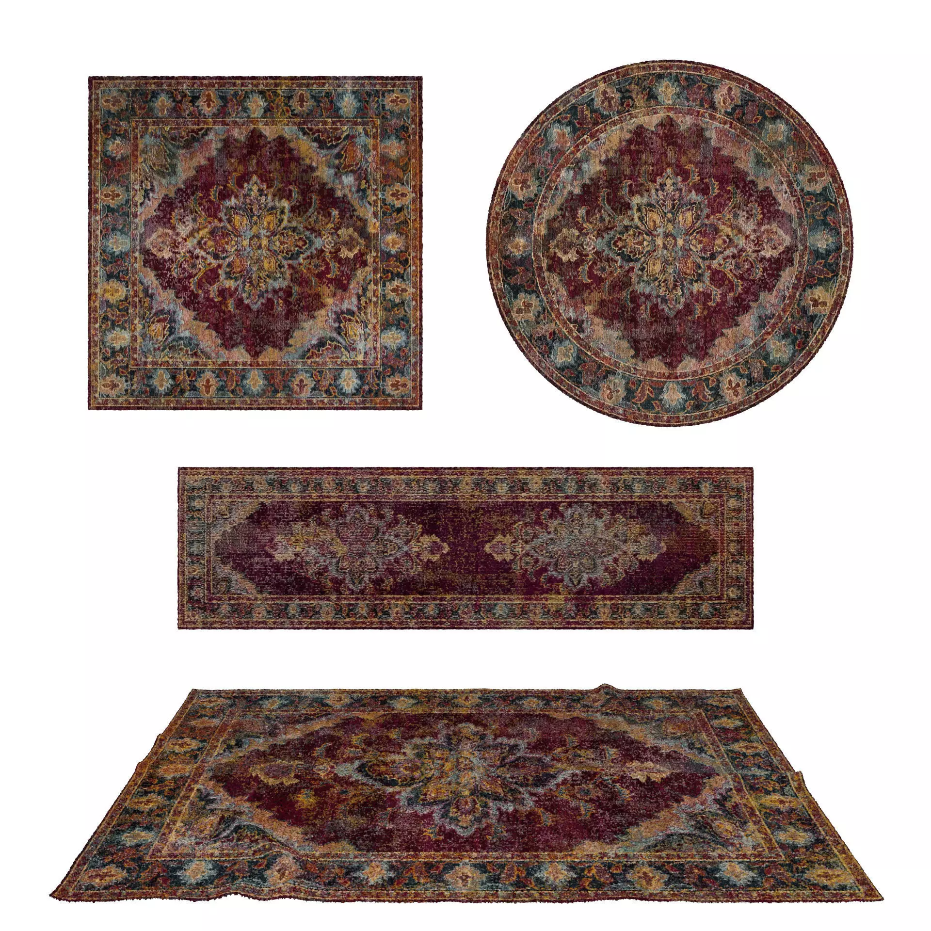 Rugs No 695 Low-poly 3D model_0