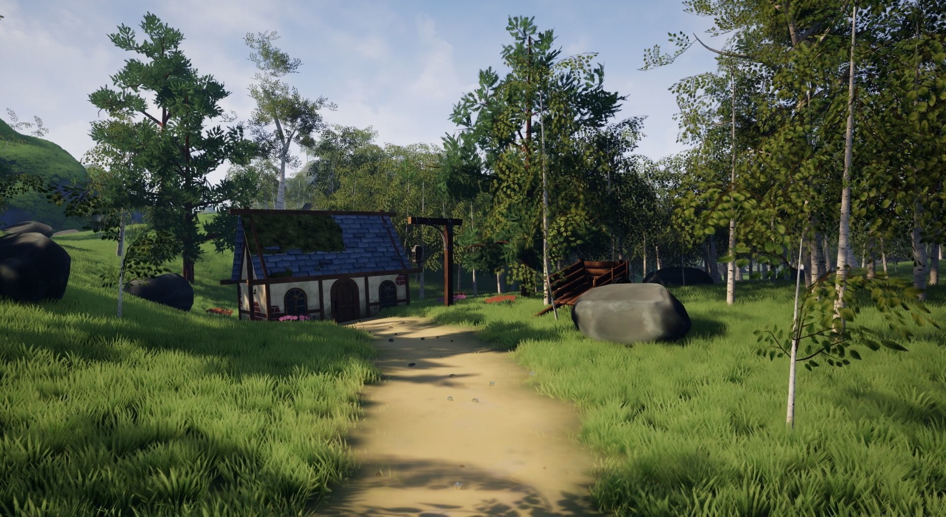 Open World Starter Environment Low-poly 3D model_19