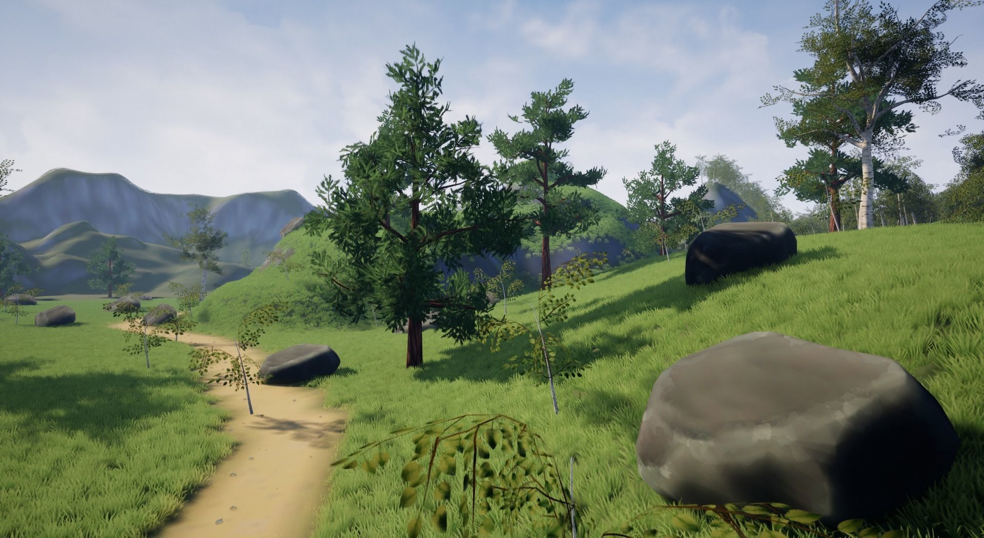 Open World Starter Environment Low-poly 3D model_24