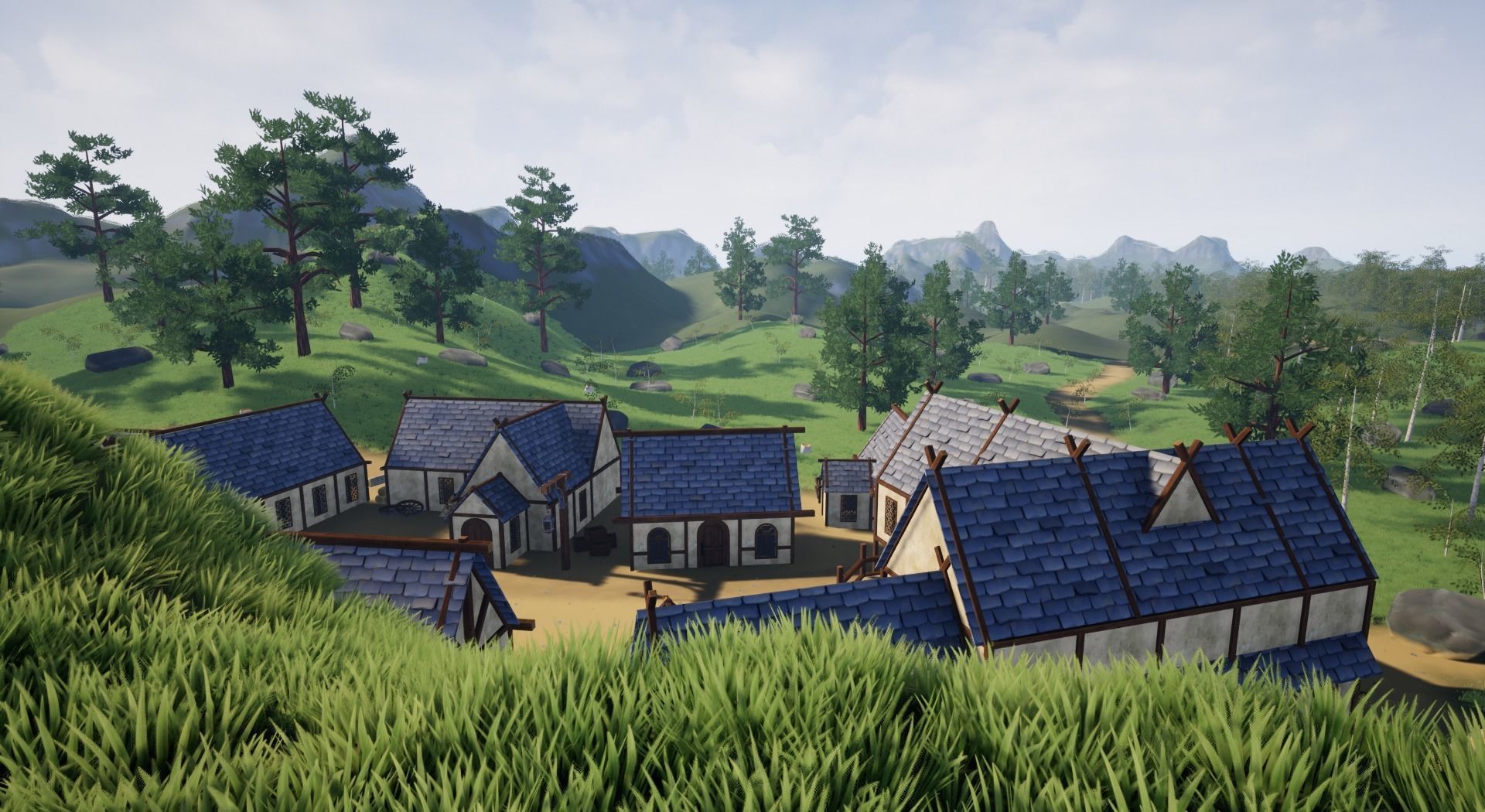 Open World Starter Environment Low-poly 3D model_12