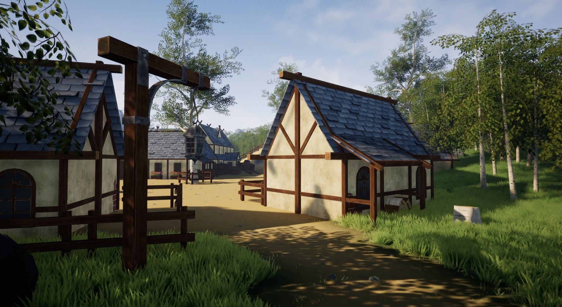 Open World Starter Environment Low-poly 3D model_1