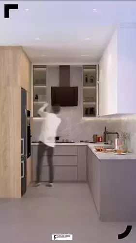 Bandirma Kitchen by FGM 3D model