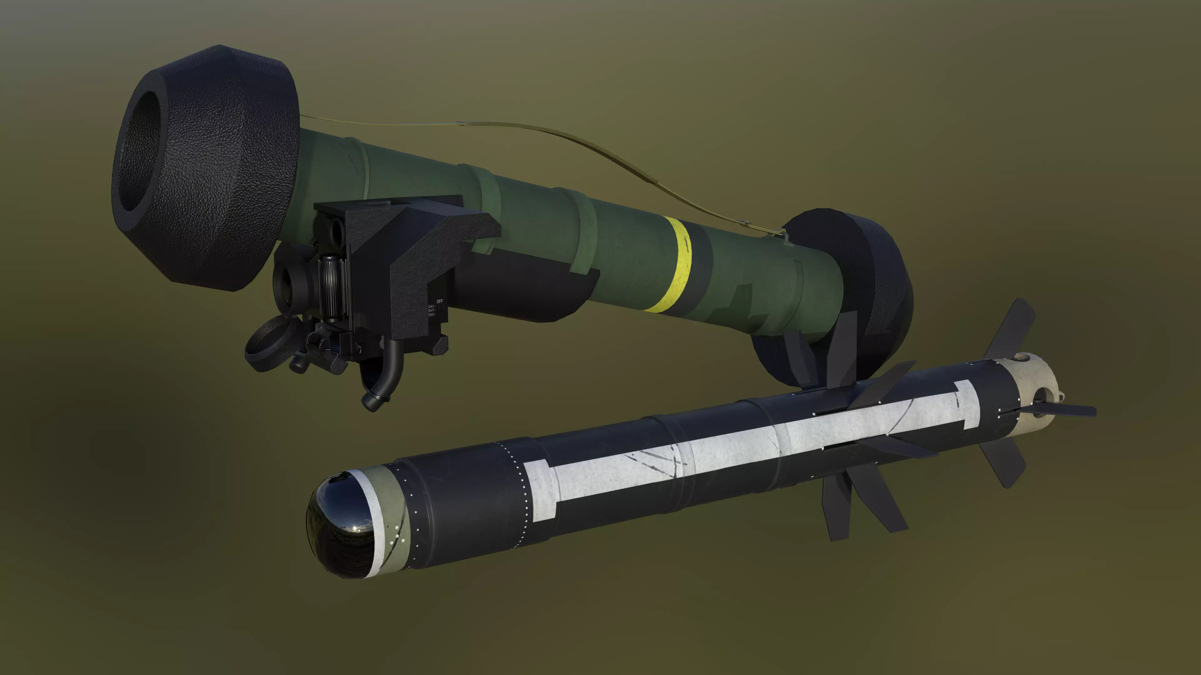 FGM-148 Javelin Low-poly 3D model_0