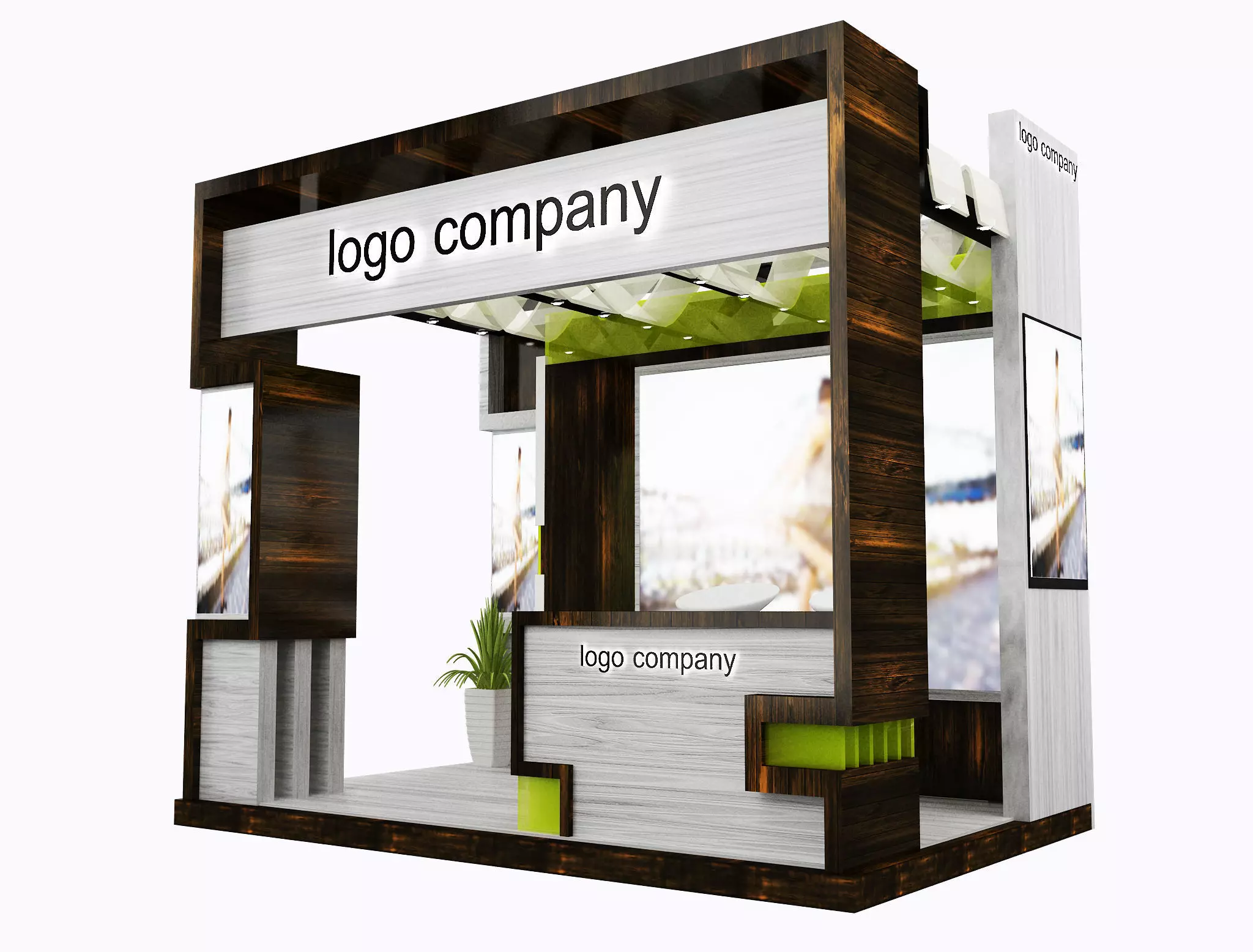  Booth Exhibition Stand a1  3D model_0