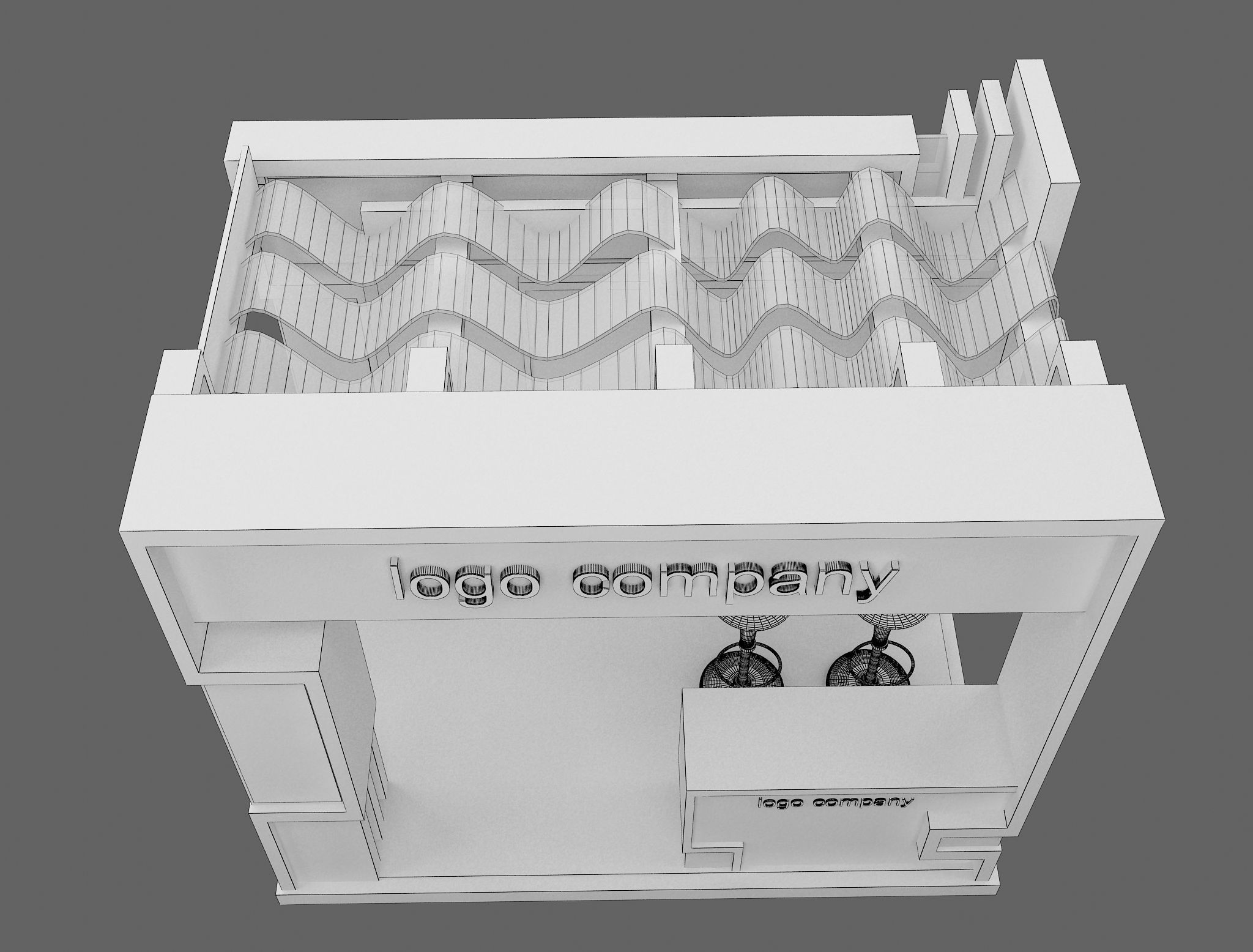  Booth Exhibition Stand a1  3D model_9