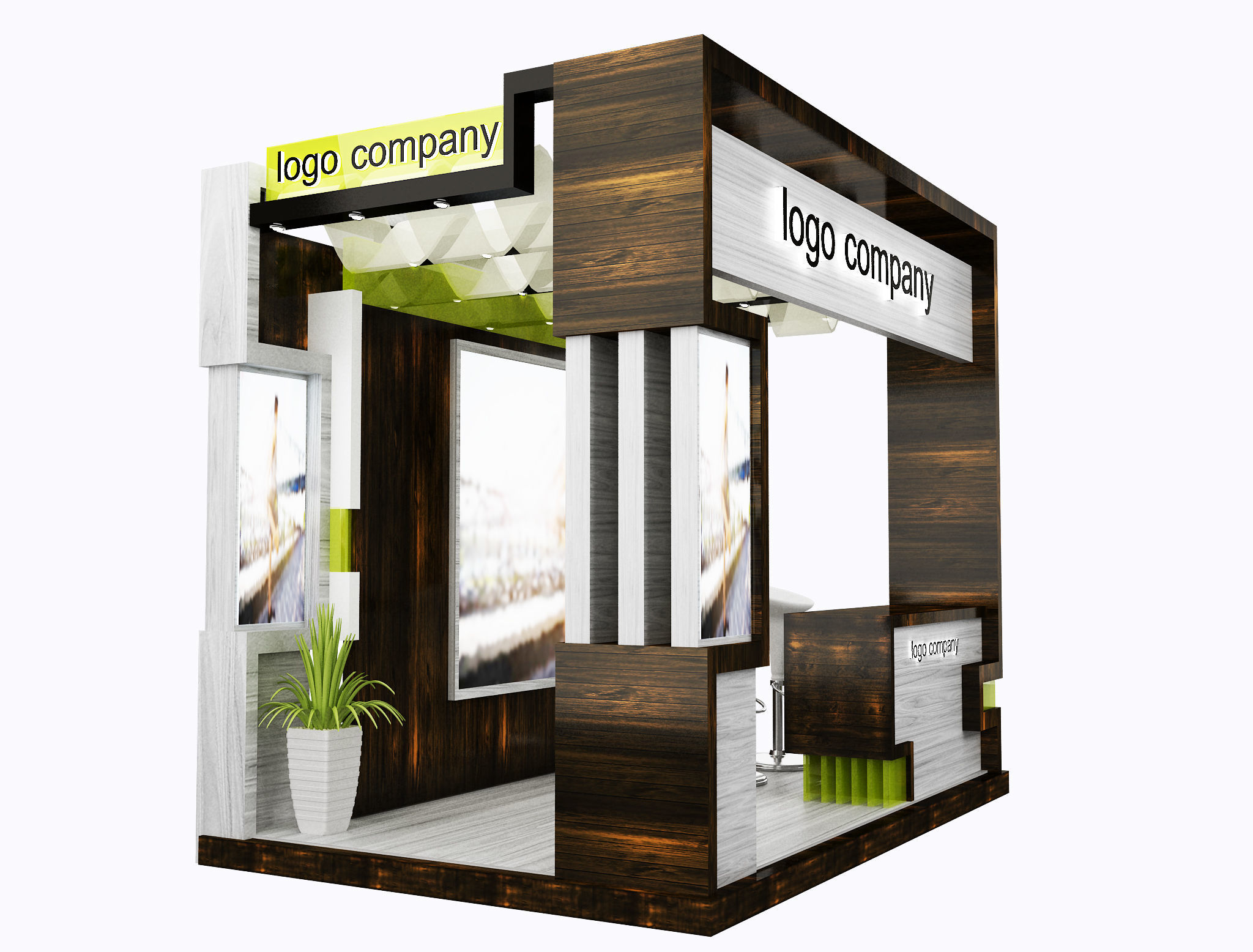  Booth Exhibition Stand a1  3D model_6