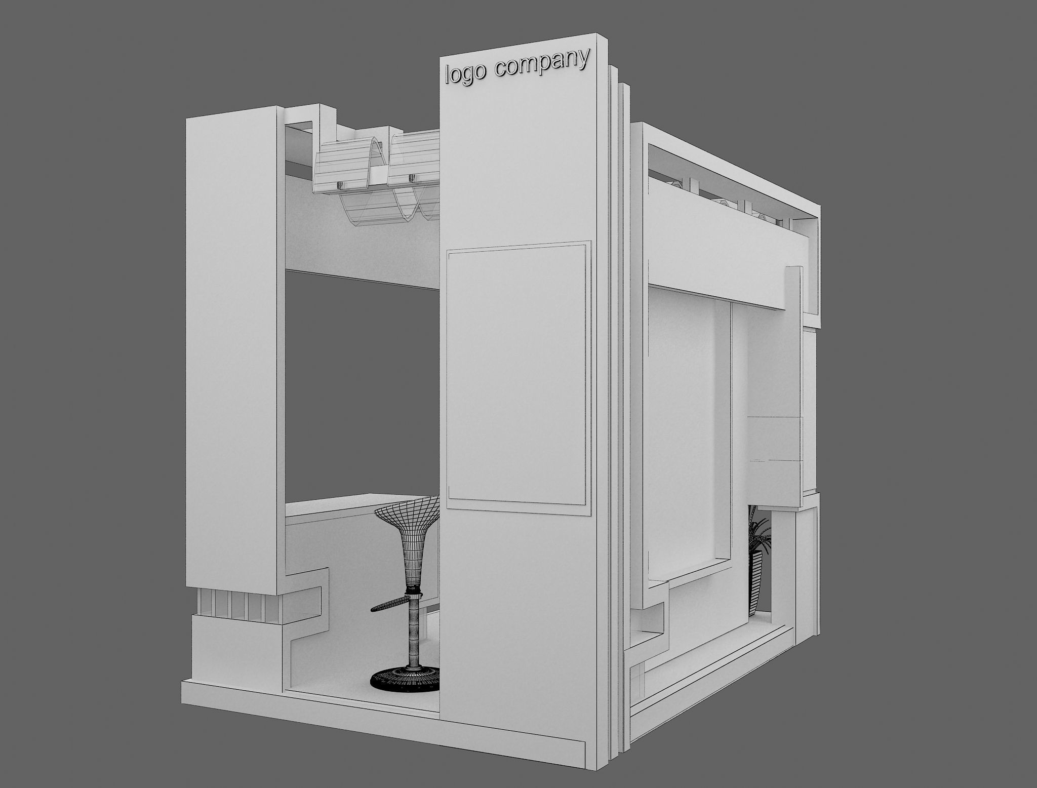 Booth Exhibition Stand a1  3D model_17
