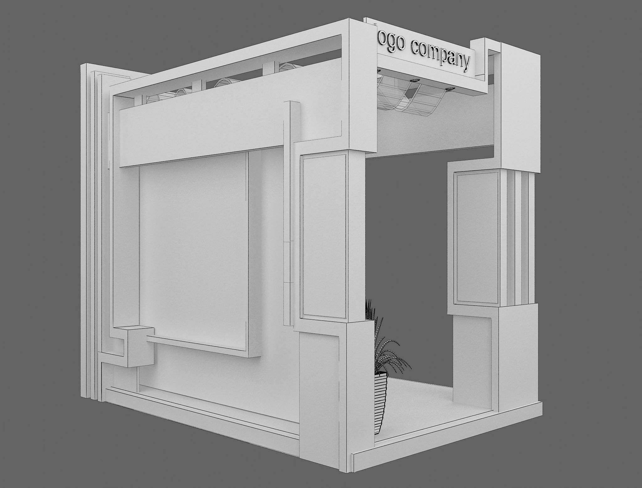  Booth Exhibition Stand a1  3D model_15