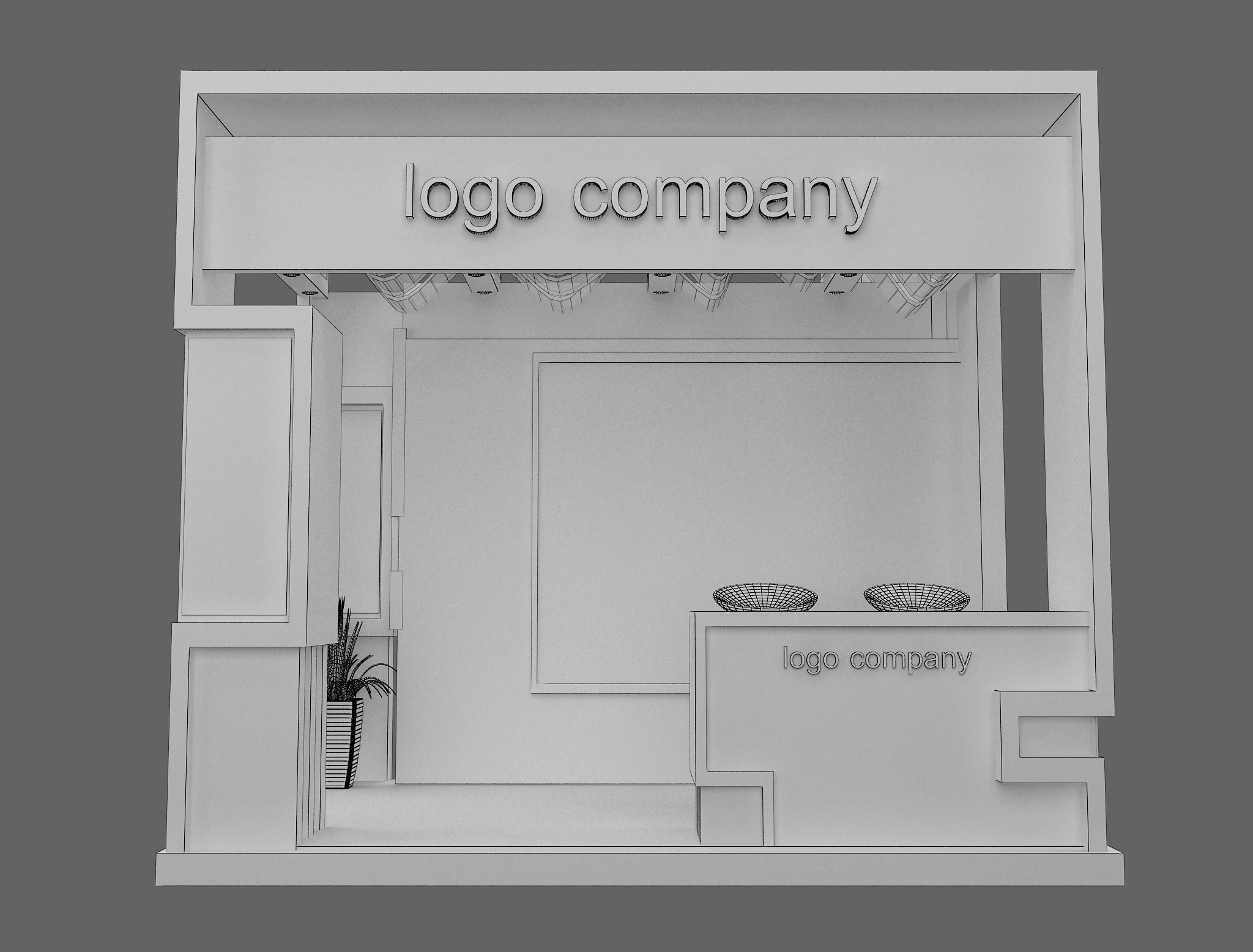  Booth Exhibition Stand a1  3D model_5