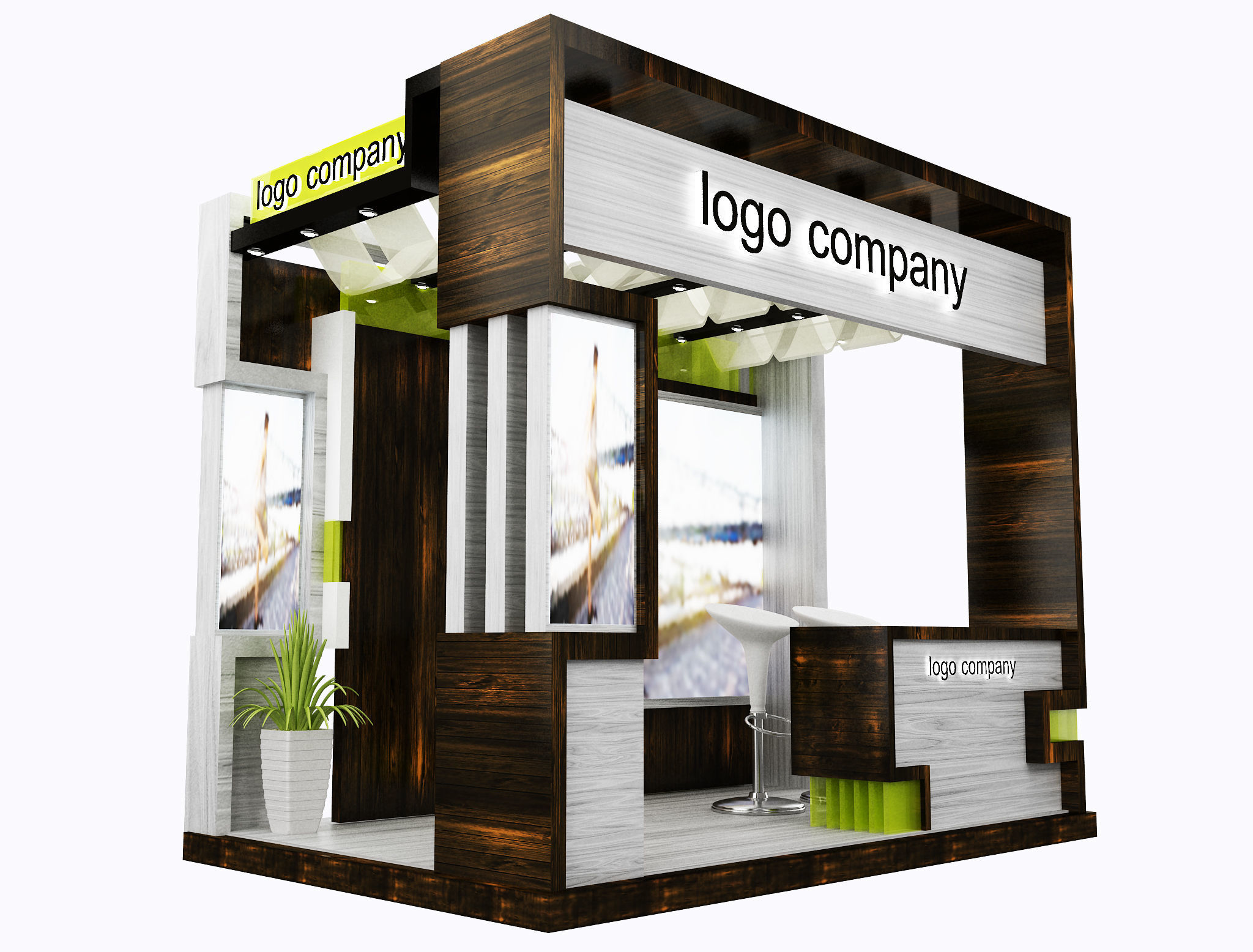  Booth Exhibition Stand a1  3D model_2