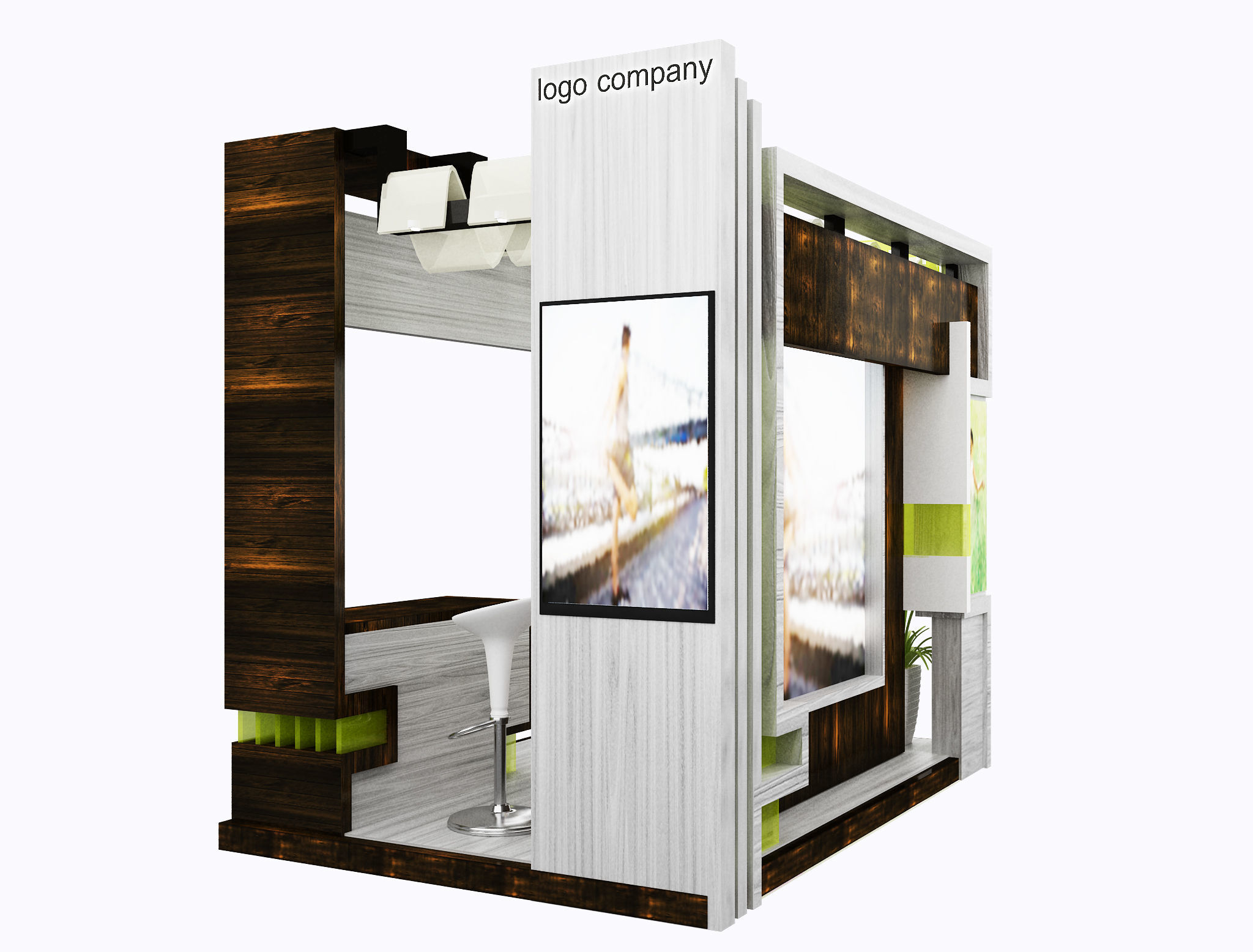  Booth Exhibition Stand a1  3D model_16
